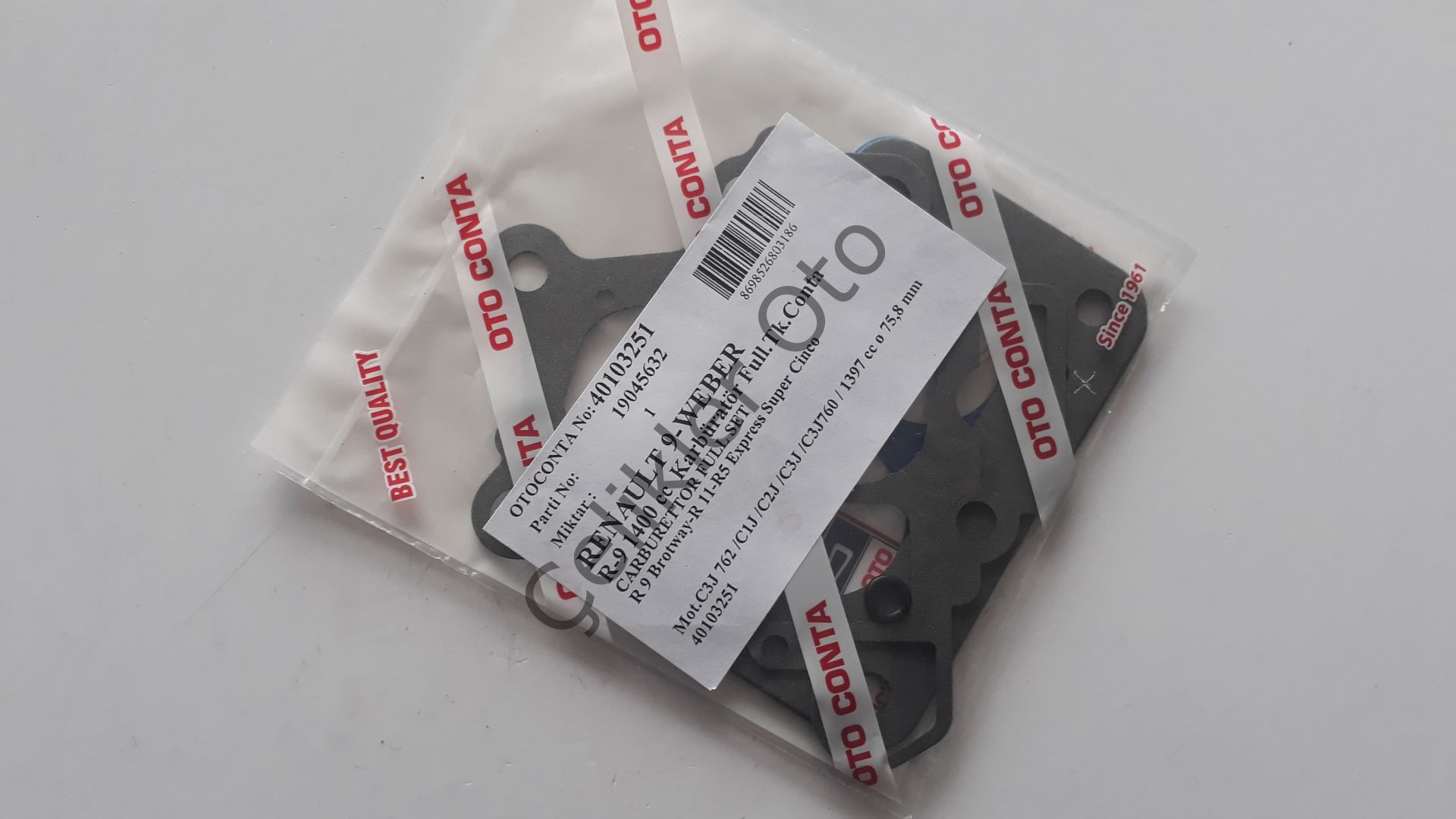 Karbüratör Conta Takımı Renault R9 R11 19 1400 Weber 7701202632